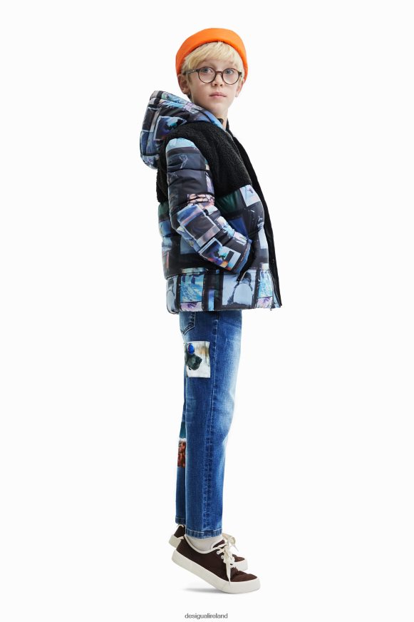 Desigual Boy Padded photo collage jacket Clothing PFVZ0B1765