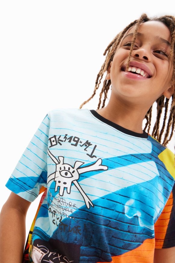 Desigual Boy Photographic graffiti T-shirt Clothing PFVZ0B1814