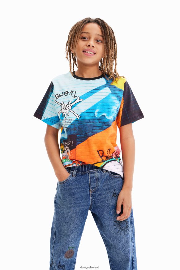 Desigual Boy Photographic graffiti T-shirt Clothing PFVZ0B1814
