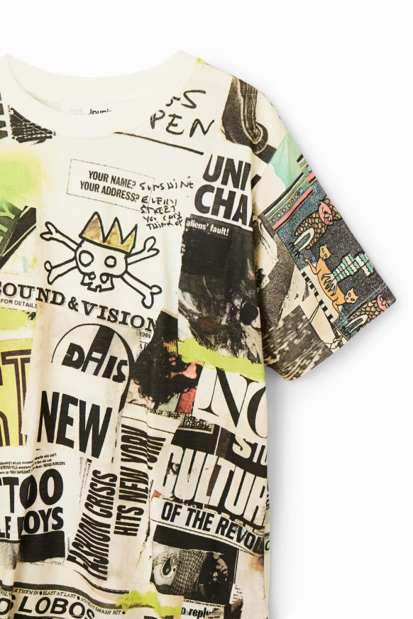 Desigual Boy Short-sleeve newspaper T-shirt Clothing PFVZ0B1781