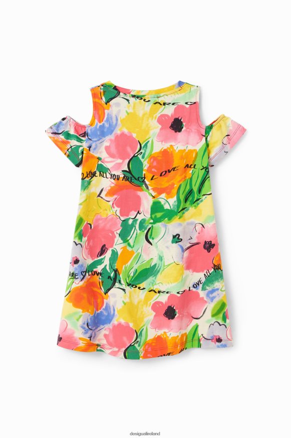 Desigual Girl Cut-out floral T-shirt dress Clothing PFVZ0B1867