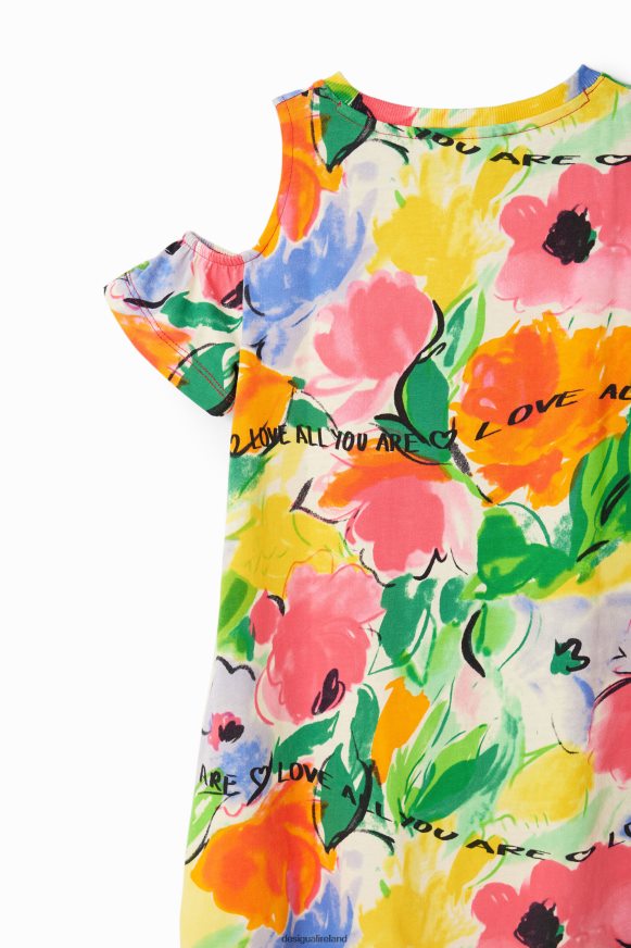 Desigual Girl Cut-out floral T-shirt dress Clothing PFVZ0B1867