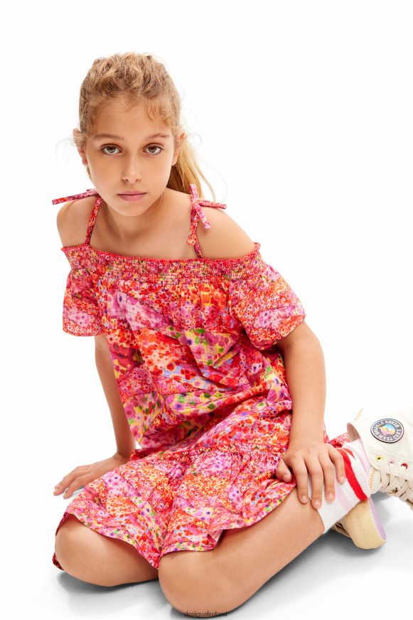 Desigual Girl Floral ruffle dress Clothing PFVZ0B1728