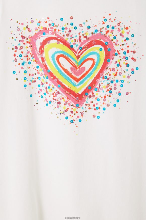 Desigual Girl Heart cut-out T-shirt dress Clothing PFVZ0B1842