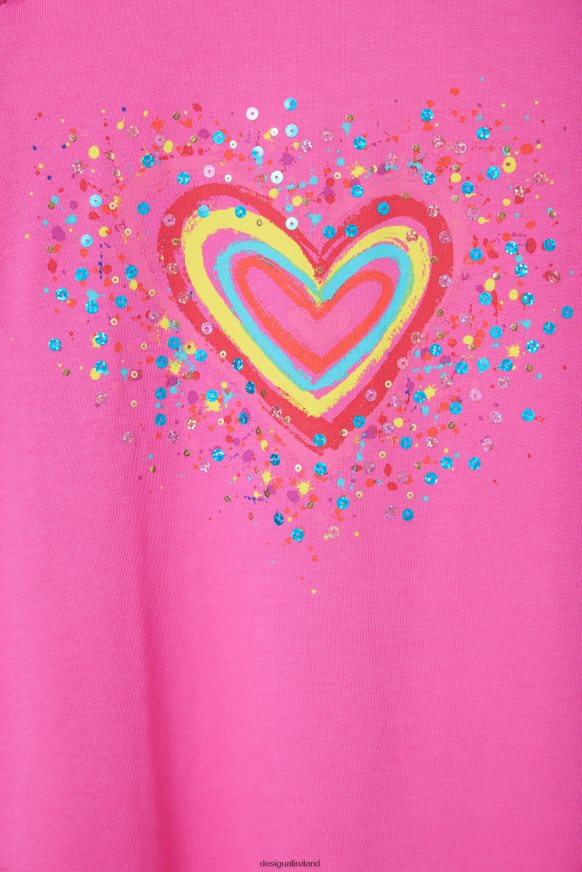 Desigual Girl Heart cut-out T-shirt dress Clothing PFVZ0B1846