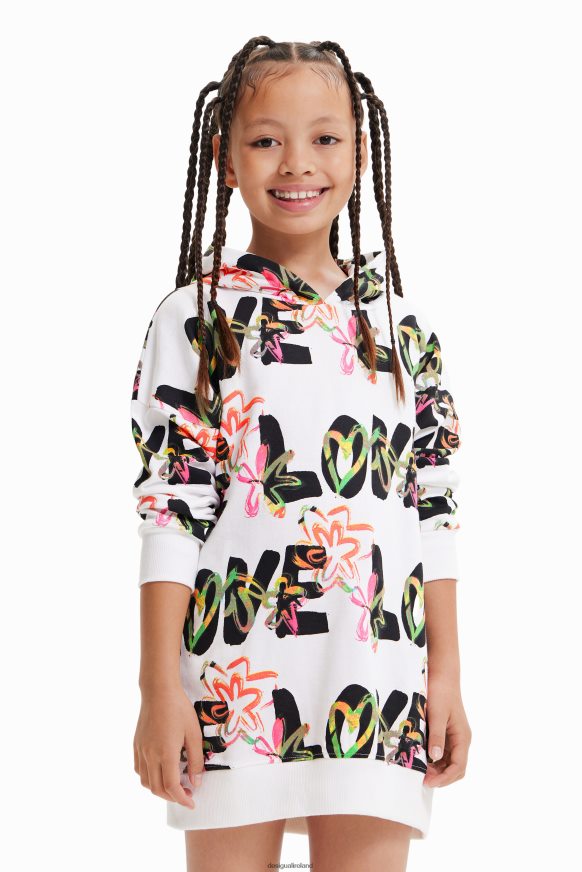 Desigual Girl Love sweatshirt dress Clothing PFVZ0B1821