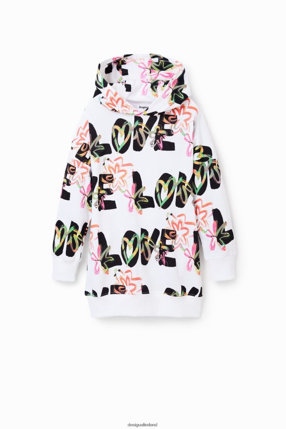 Desigual Girl Love sweatshirt dress Clothing PFVZ0B1821
