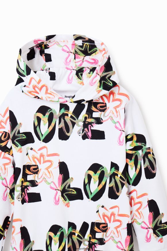Desigual Girl Love sweatshirt dress Clothing PFVZ0B1821