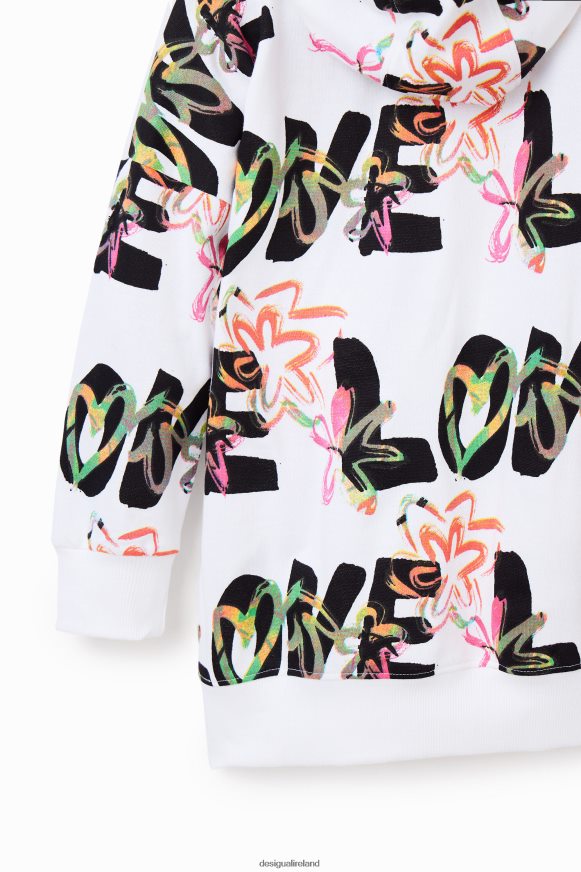 Desigual Girl Love sweatshirt dress Clothing PFVZ0B1821