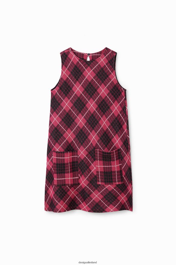 Desigual Girl Plaid pinafore dress Clothing PFVZ0B1742