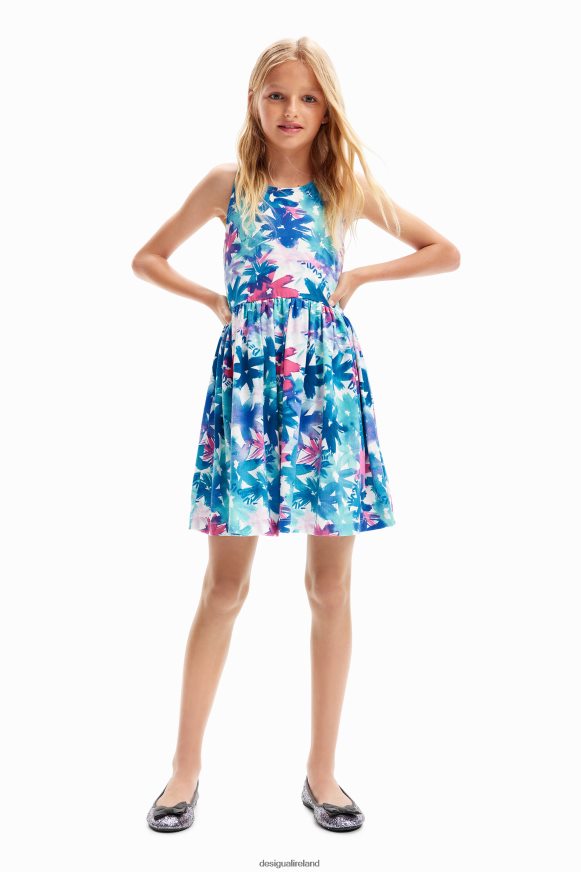 Desigual Girl Short watercolour floral dress Clothing PFVZ0B1817