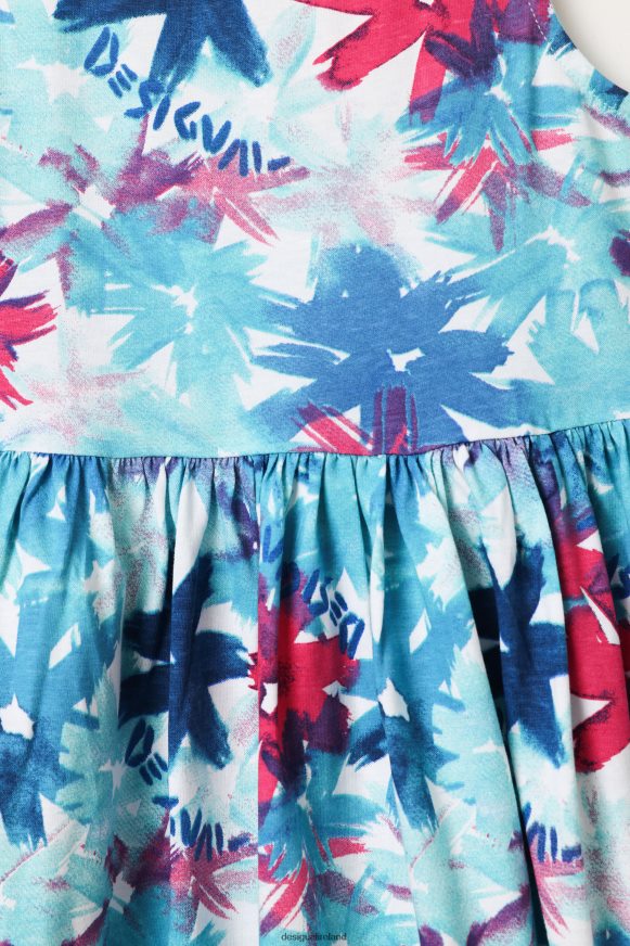 Desigual Girl Short watercolour floral dress Clothing PFVZ0B1817