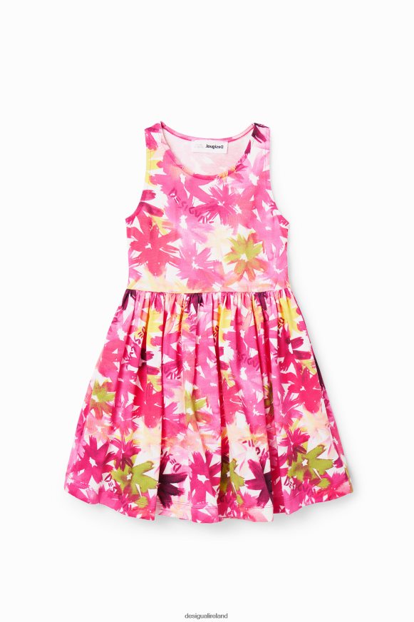 Desigual Girl Short watercolour floral dress Clothing PFVZ0B1874