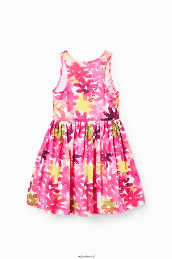 Desigual Girl Short watercolour floral dress Clothing PFVZ0B1874