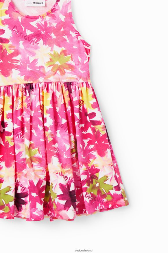 Desigual Girl Short watercolour floral dress Clothing PFVZ0B1874