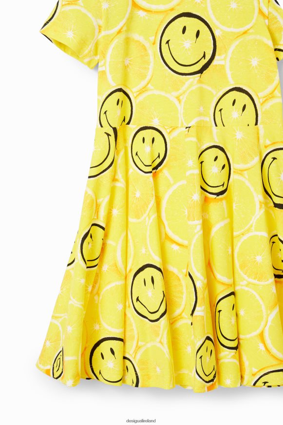 Desigual Girl Smiley lemon dress Clothing PFVZ0B1835