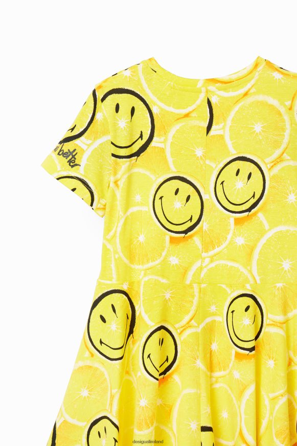 Desigual Girl Smiley lemon dress Clothing PFVZ0B1835