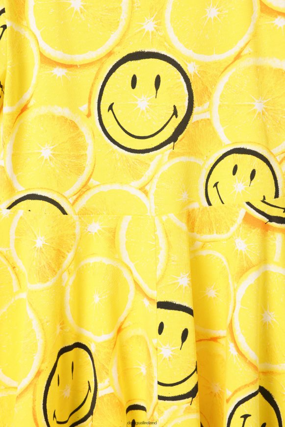 Desigual Girl Smiley lemon dress Clothing PFVZ0B1835
