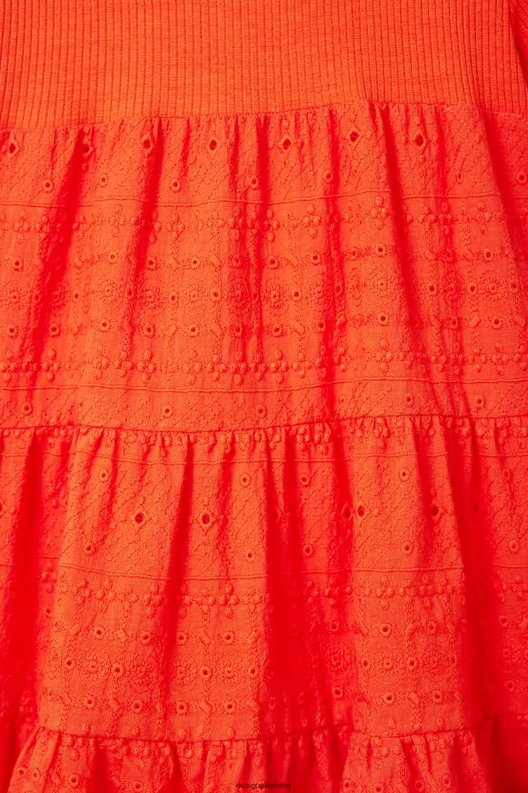 Desigual Girl Swiss embroidery combination dress Clothing PFVZ0B1156