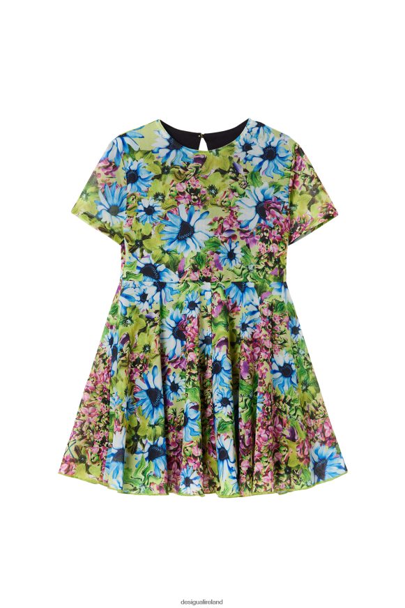 Desigual Girl Tulle flower dress Clothing PFVZ0B1790