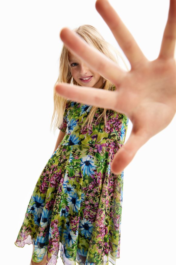 Desigual Girl Tulle flower dress Clothing PFVZ0B1790