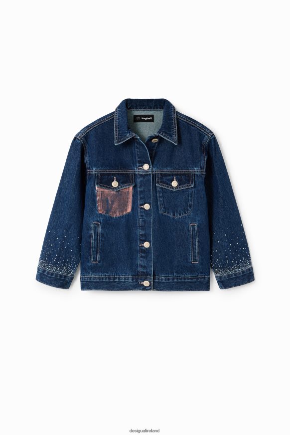 Desigual Girl Heart denim trucker jacket Clothing PFVZ0B1772