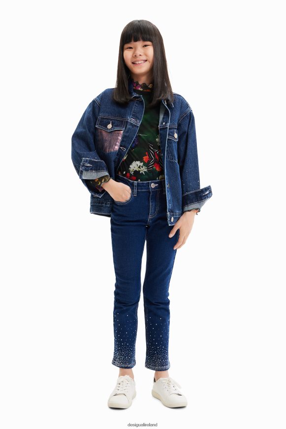 Desigual Girl Heart denim trucker jacket Clothing PFVZ0B1772