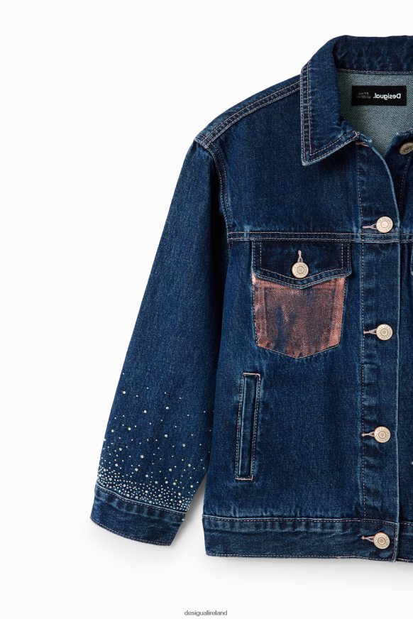 Desigual Girl Heart denim trucker jacket Clothing PFVZ0B1772