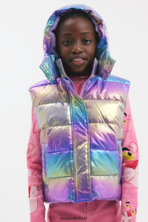 Desigual Girl Iridescent padded gilet Clothing PFVZ0B1853