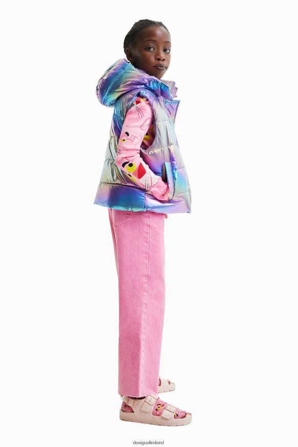Desigual Girl Iridescent padded gilet Clothing PFVZ0B1853