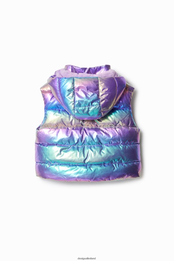 Desigual Girl Iridescent padded gilet Clothing PFVZ0B1853