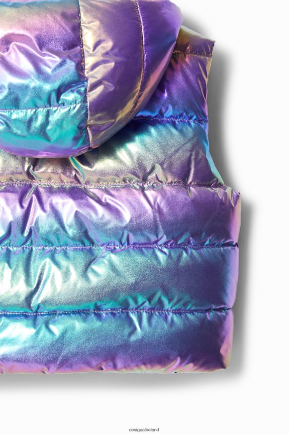 Desigual Girl Iridescent padded gilet Clothing PFVZ0B1853