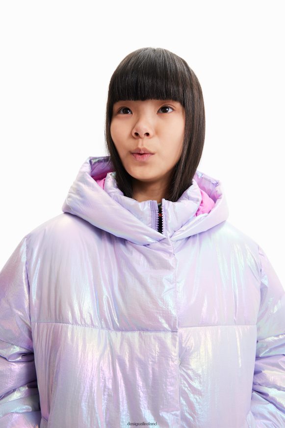 Desigual Girl Iridescent quilted jacket Clothing PFVZ0B1777
