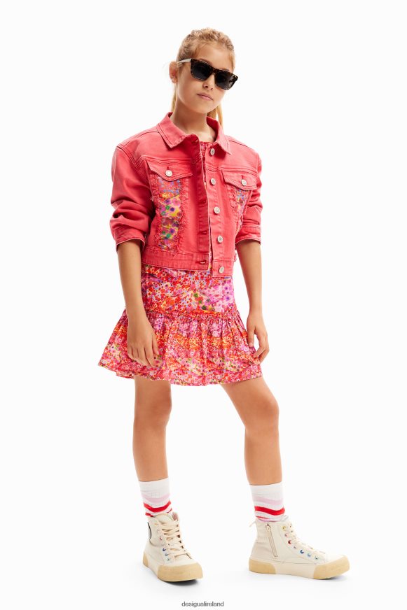 Desigual Girl Patch denim trucker jacket Clothing PFVZ0B1775