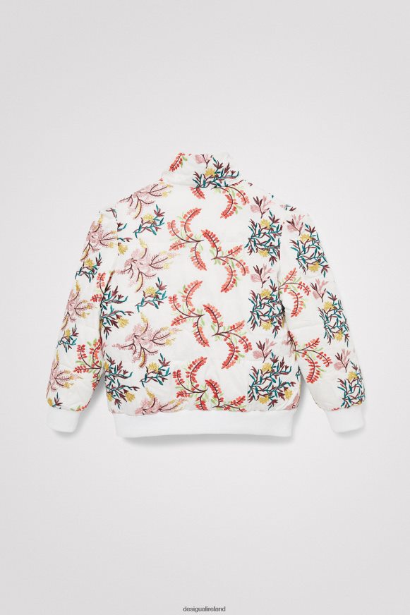 Desigual Girl Quilted floral jacket Clothing PFVZ0B1885