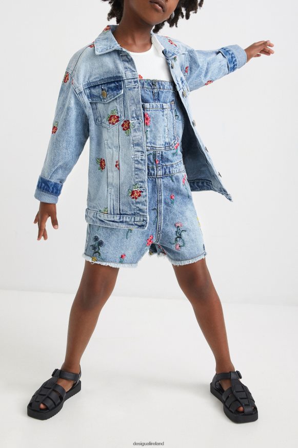 Desigual Girl Rose denim jacket Clothing PFVZ0B1861