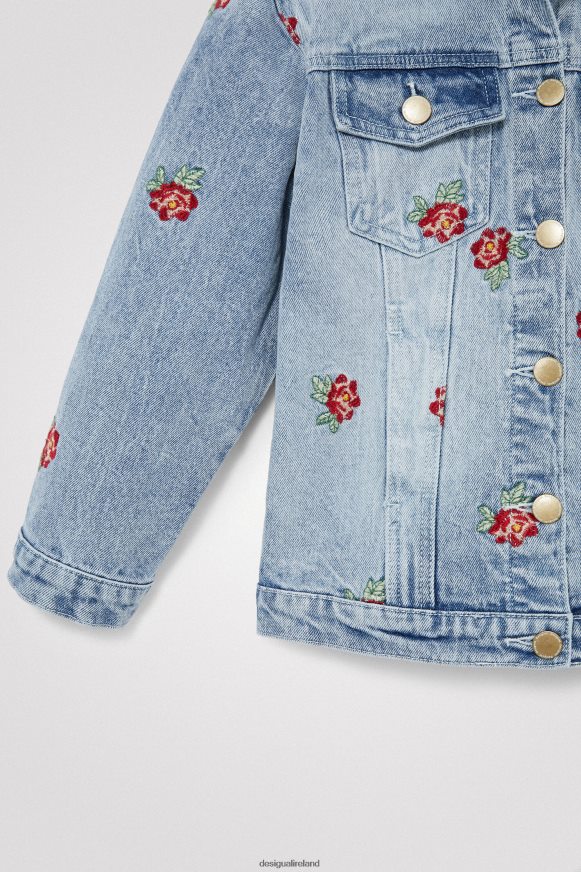 Desigual Girl Rose denim jacket Clothing PFVZ0B1861