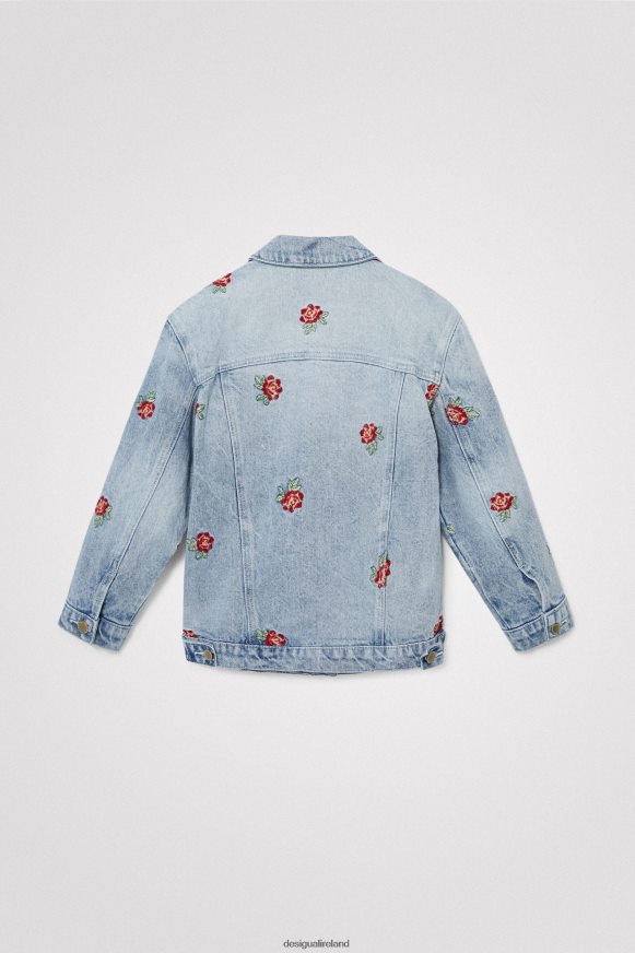 Desigual Girl Rose denim jacket Clothing PFVZ0B1861