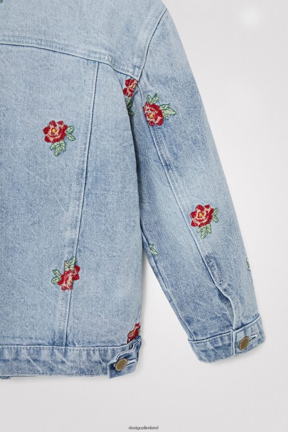 Desigual Girl Rose denim jacket Clothing PFVZ0B1861
