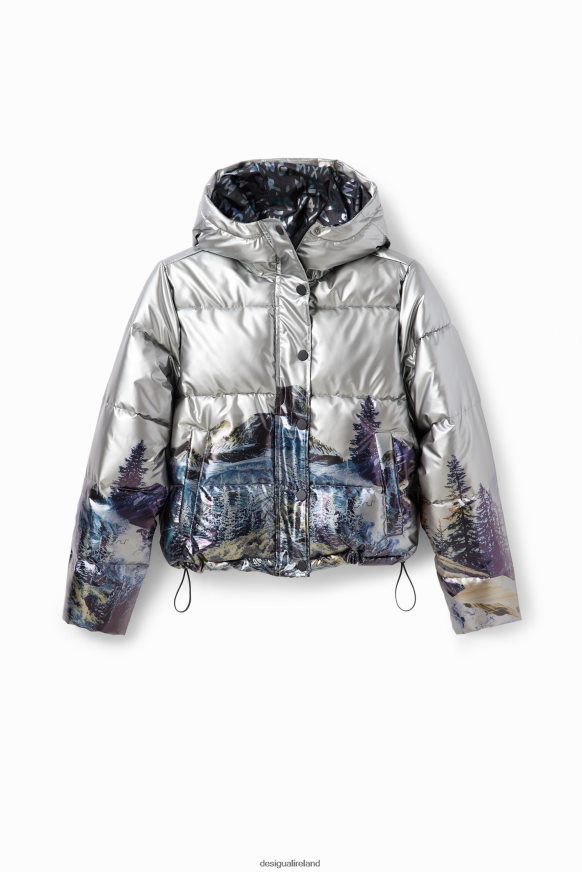 Desigual Girl Short padded metallic jacket Clothing PFVZ0B1829