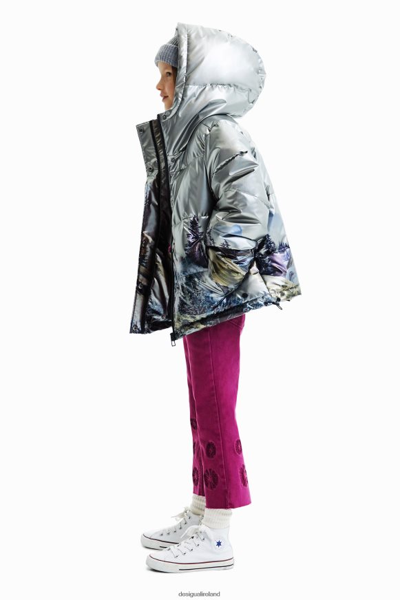 Desigual Girl Short padded metallic jacket Clothing PFVZ0B1829