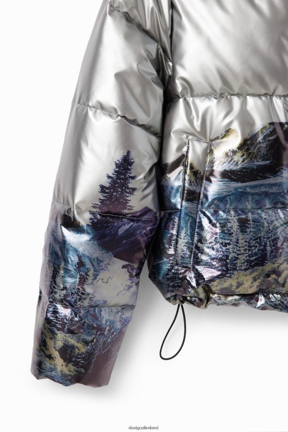 Desigual Girl Short padded metallic jacket Clothing PFVZ0B1829