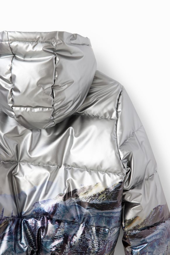 Desigual Girl Short padded metallic jacket Clothing PFVZ0B1829