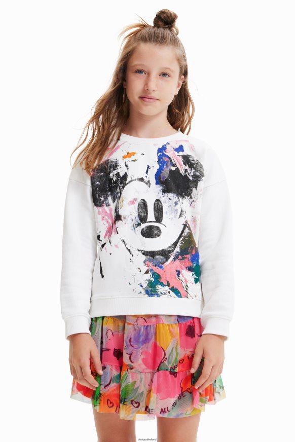 Desigual Girl Disney's Mickey Mouse splatter sweatshirt Clothing PFVZ0B1147