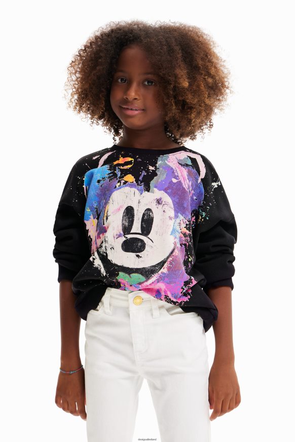 Desigual Girl Disney's Mickey Mouse splatter sweatshirt Clothing PFVZ0B1161