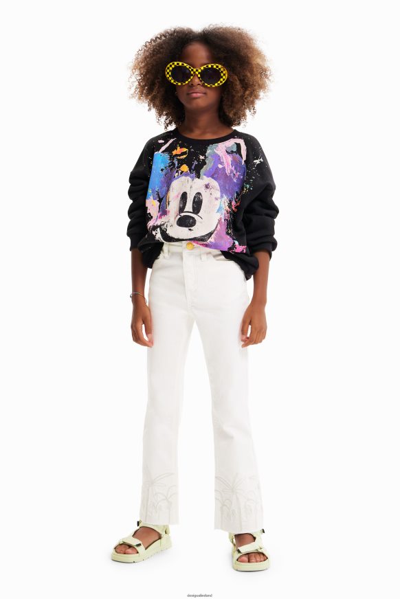 Desigual Girl Disney's Mickey Mouse splatter sweatshirt Clothing PFVZ0B1161