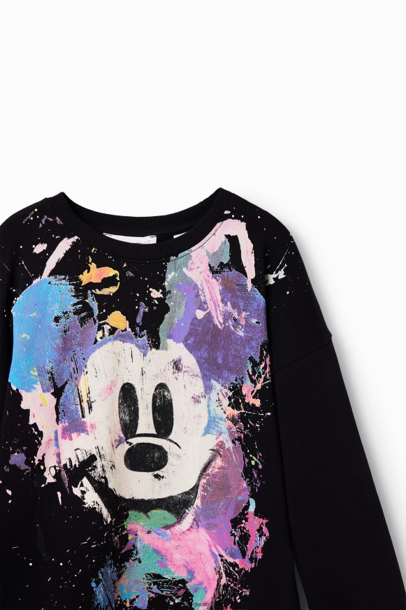Desigual Girl Disney's Mickey Mouse splatter sweatshirt Clothing PFVZ0B1161