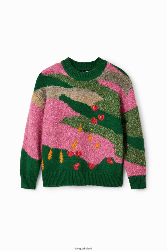 Desigual Girl Embroidered jacquard pullover Clothing PFVZ0B1711