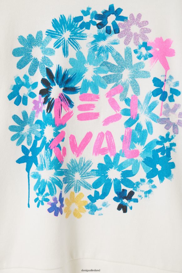 Desigual Girl Floral logo sweatshirt Clothing PFVZ0B1836