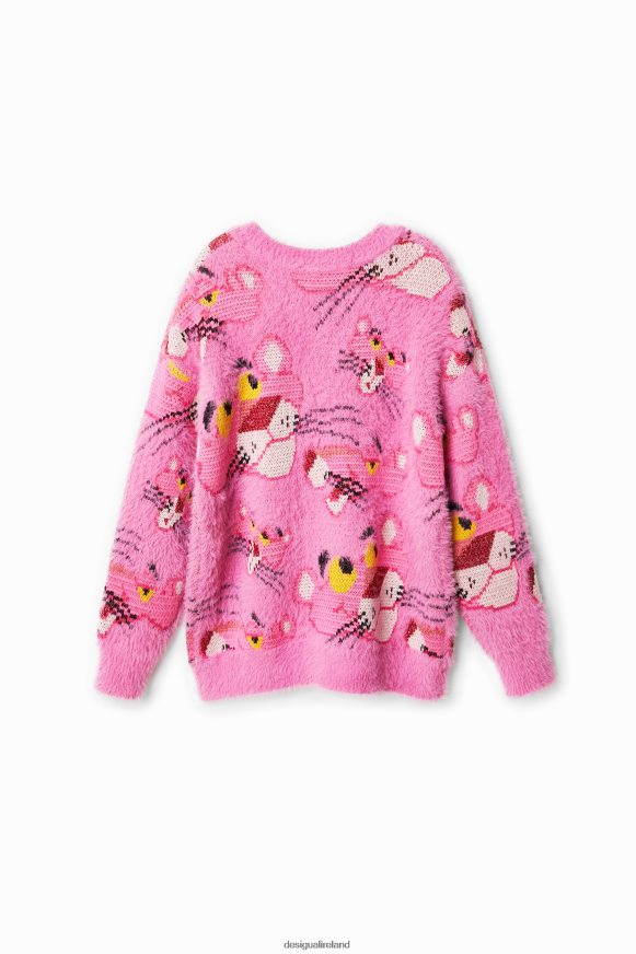 Desigual Girl Oversize Pink Panther jumper Clothing PFVZ0B1860